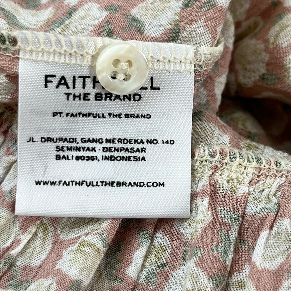 Faithfull The Brand Marigot Tie-Front Dress in Pink Azalea Floral Print, Size 6 - Picture 13 of 15
